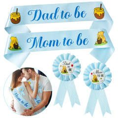 Jnothmore Winnie mom-to-be belt blue for memorable baby shower photo ops