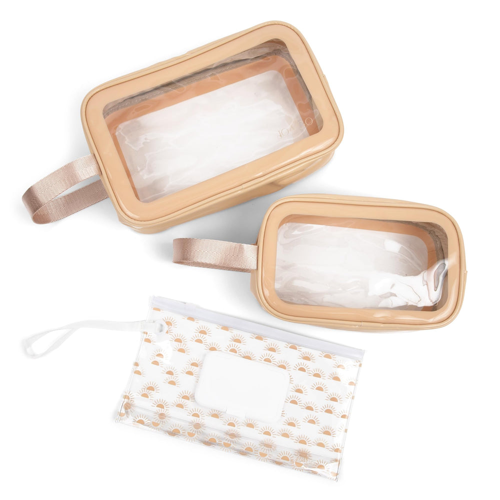 Jo & Go large wipes pouch shown for quick diaper changes