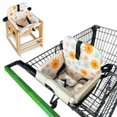 JoSeat floral shopping cart cover front view with secure fit for most carts