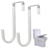 joaoxoko potty seat hook two pieces front view demonstrates space-saving bathroom organization.
