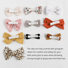 JoCoDesigns ivory grosgrain-lined clip for safe all-day wear