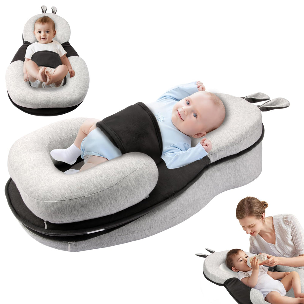 Joehea Baby Lounger main setup highlights compact, portable comfort for parents