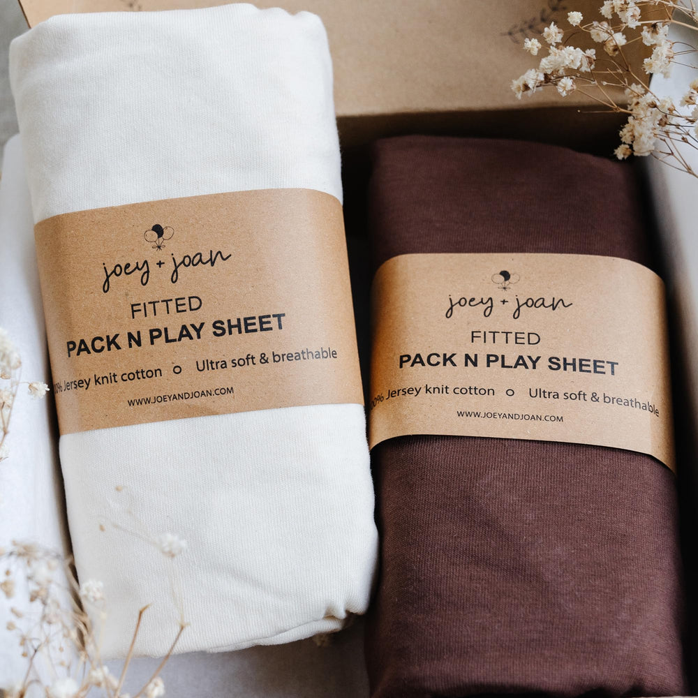 Joey + Joan pack and play sheets softness close-up for gentle baby sleep