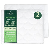 Joey + Joan waterproof bassinet pad cover for UPPABABY with snug, spill-protecting fit.