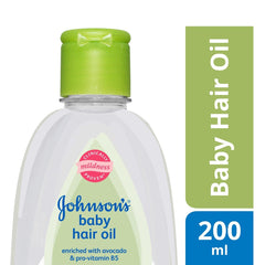 Johnson's Baby Hair Oil soft-hair-closeup reveals nourished, silky baby hair.