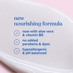 Ingredient blend of coconut oil, aloe vera, and vitamin B5 in Johnson's Baby Lotion