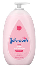 Johnson's Baby Lotion pump top view for easy, controlled dispensing
