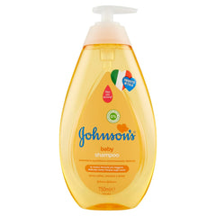 Johnson's Baby Shampoo bottle front showing gentle cleansing for baby hair.