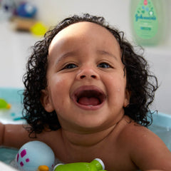 Johnson's No More Tangles Shampoo bottle back-label highlights paraben- and sulfate-free claims.