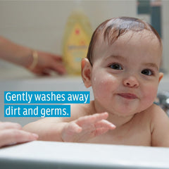 Johnson's Top-to-Toe tear-free formula close-up for gentle baby cleansing.