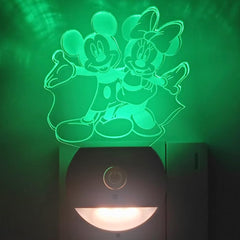 Joi-Fun Minnie/Mickey night light dusk-to-dawn sensor ensures hands-free night visibility