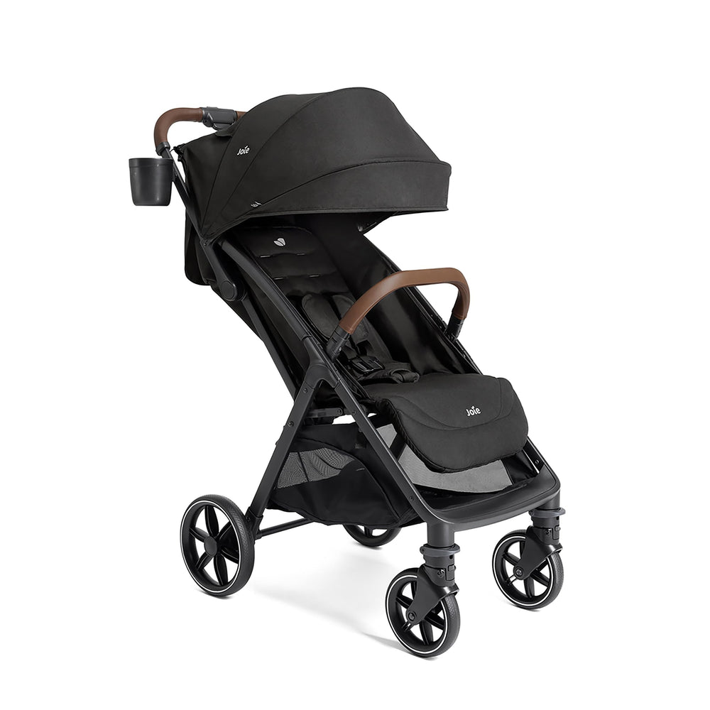 Joie Nutmeg compact stroller side view highlights lightweight daily-use design.