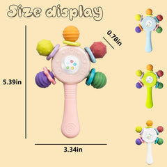 Joinshow ergonomic grip teether enhances tiny hands' grasp during teething.