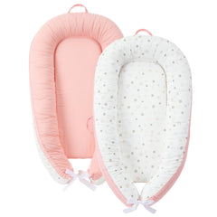 JOLLITO baby lounger side view showing breathable fabric for cozy awake play