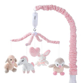 JOLLITO crib mobile soft pink soothing nursery decor for baby