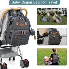 JOLLITO diaper bag backpack large capacity organizes diapers, wipes, and gear for busy parents.
