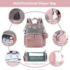 JOLLITO diaper bag backpack stroller-straps for hands-free mobility