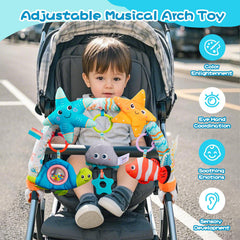 Jollybaby Starfish music box toy boosts auditory engagement for baby