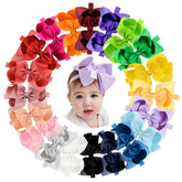 Jollybows 20pcs baby bows multicolored for vibrant daily outfits and easy mix-and-match