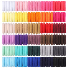 Jollybows 300pcs hair ties pack closeup shows durable elastic for secure ponytails.