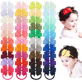 Jollybows 3-inch baby hair bows grosgrain with stretch for gentle all-day wear.