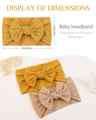 Jollybows mustard headbands add cheerful color with gentle stretch