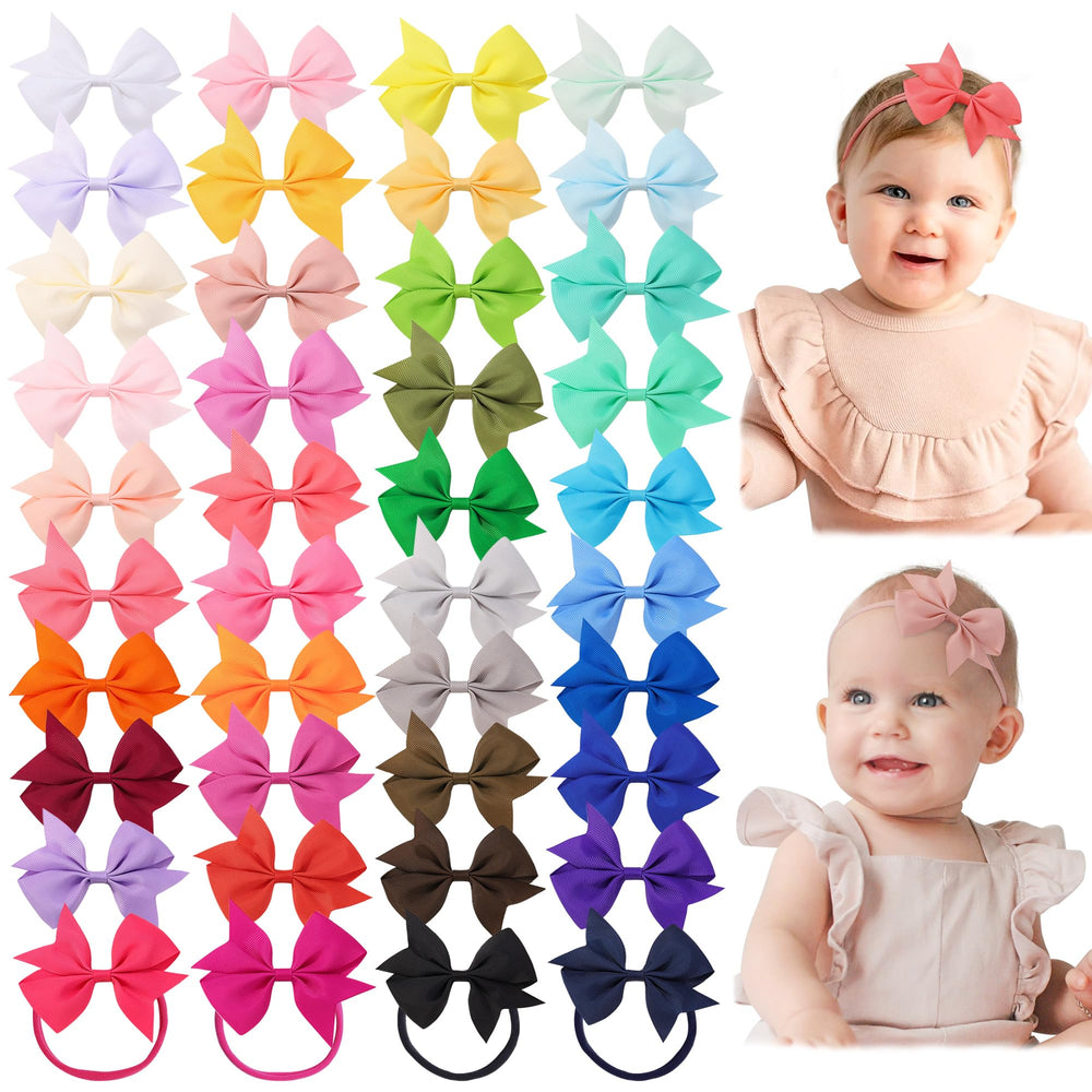Jollybows 4inch baby bow close up for easy outfit coordination