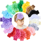 jollybows baby headband chiffon flower closeup for comfortable everyday wear