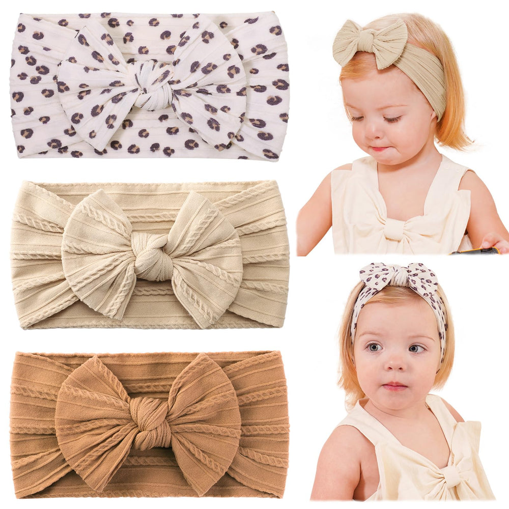 Jollybows baby headband in khaki, soft and versatile for everyday wear.