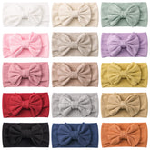 jollybows baby headbands close-up shows soft knit stretch for comfortable wear