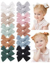 Jollybows bow set color variety front view shows 10 colors for daily outfits.