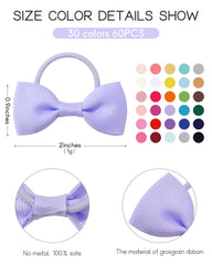 Closeup of ribbon detail on Jollybows bows showing soft, durable fabric.