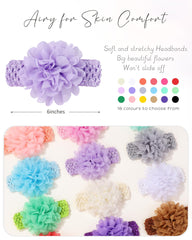 jollybows headband stretchy band closeup shows flexible fit for growing babies