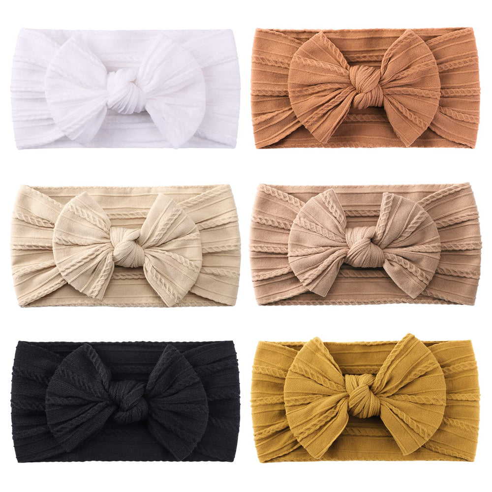 Jollybows beige nylon headband for gentle comfortable wear on baby skin