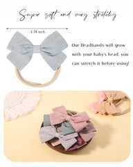 Jollybows soft nylon headbands closeup showing comfortable stretch and no irritation.