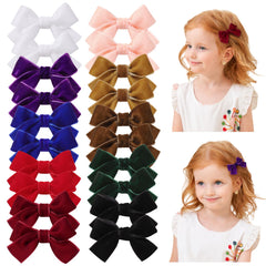 jollybows velvet baby bows clip closeup highlights rich texture and secure alligator grip
