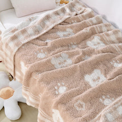 JOOJA beige bear blanket teddy motif design for cozy nursery décor