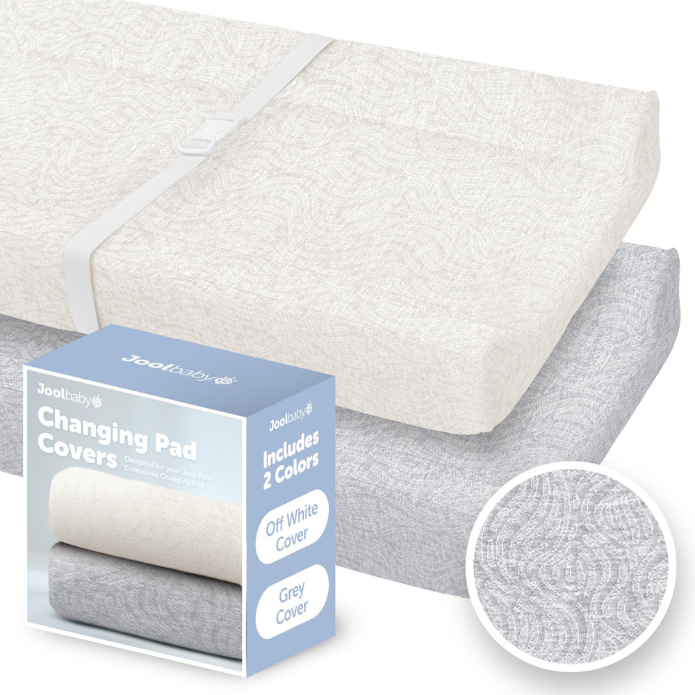 Jool Baby changing pad covers on pad offer quick-clean readiness and tidy diaper changes.
