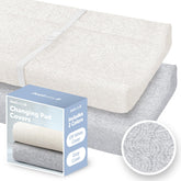 Jool Baby changing pad covers on pad offer quick-clean readiness and tidy diaper changes.