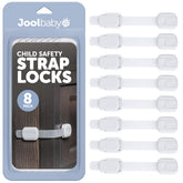 Jool Baby child safety locks pack close-up showing slim, adhesive-ready design for easy installation.