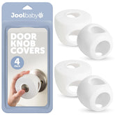 Jool Baby door knob covers pack shields kids from door access while preserving door aesthetics.