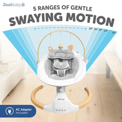 Jool Baby Nova Nature Swing Bluetooth speaker showcases built-in melodies for baby’s calm moments