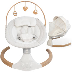 Jool Baby Nova Nature Swing with adjustable side-motion for soothing babies.