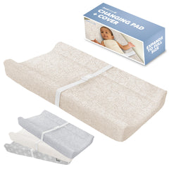 Jool Baby Serenity soft changing pad with wave pattern for gentle diaper changes.