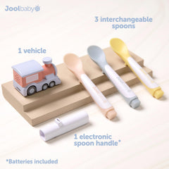 Jool Baby spoons with soft flexible tips for gentle first feeding.