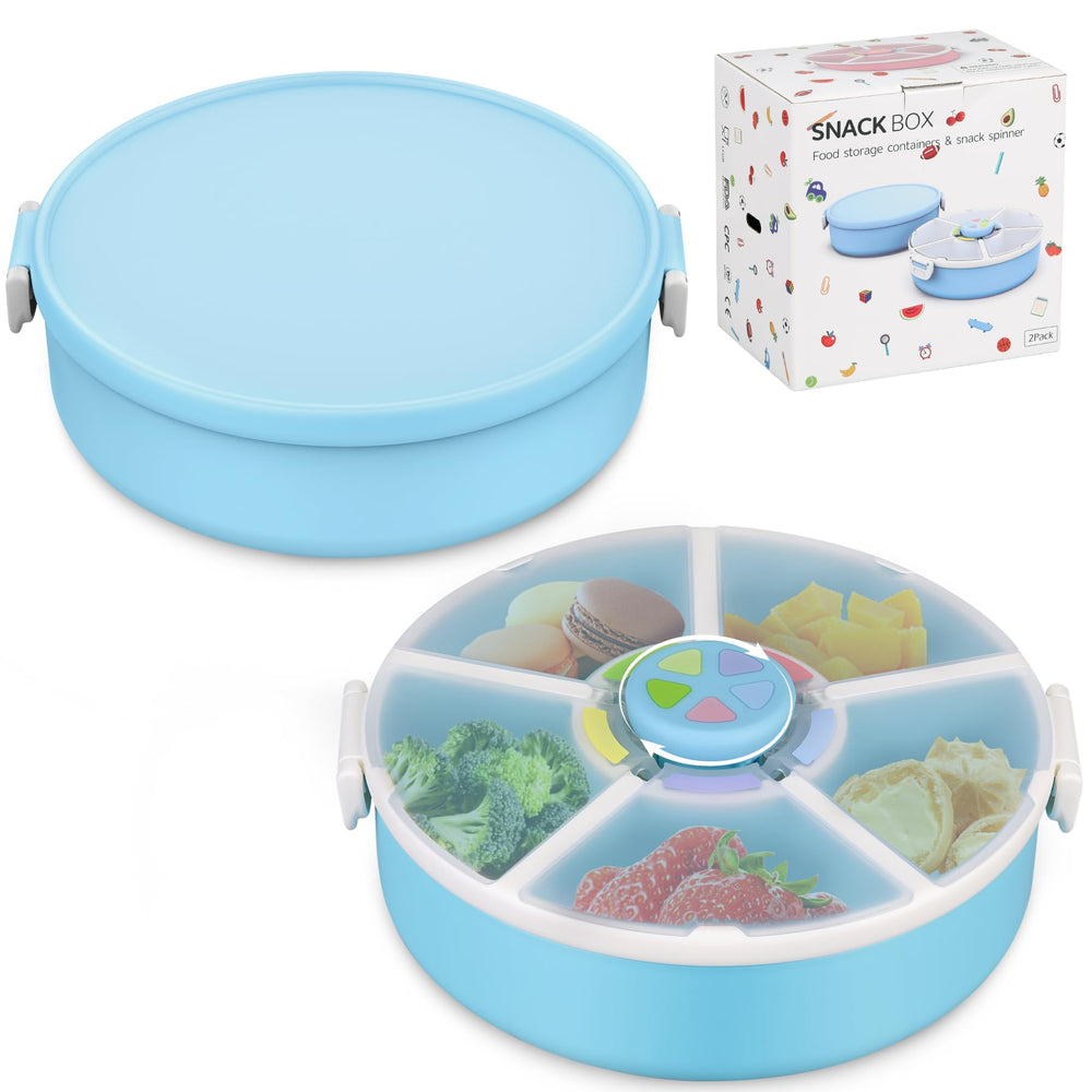 JOOPETALK Kids rotating snack container spin demonstrates interactive button for engaging snack time.