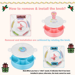 JOOPETALK round sectioned snack box for easy school and travel snacking