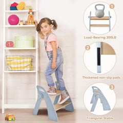 Joothlin wooden 2-step stool supports potty training and independent bathroom visits