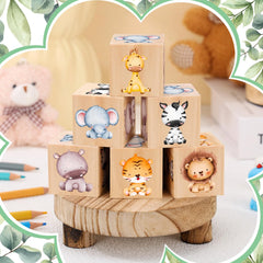 Joottuan safari giraffe block adds cheerful height and woodland whim to any study or room.