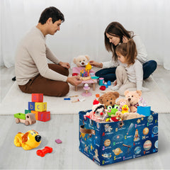 JOPJOLIW Space Planet basket side with handles facilitates easy transport